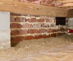inside of a crawl space
