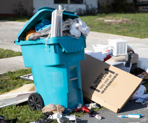 trash bins overflowing